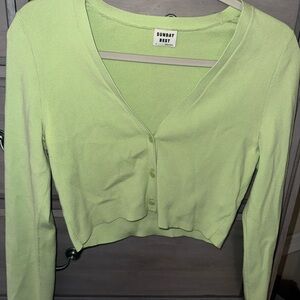 Sunday Best Mint Green Button Down cardigan top